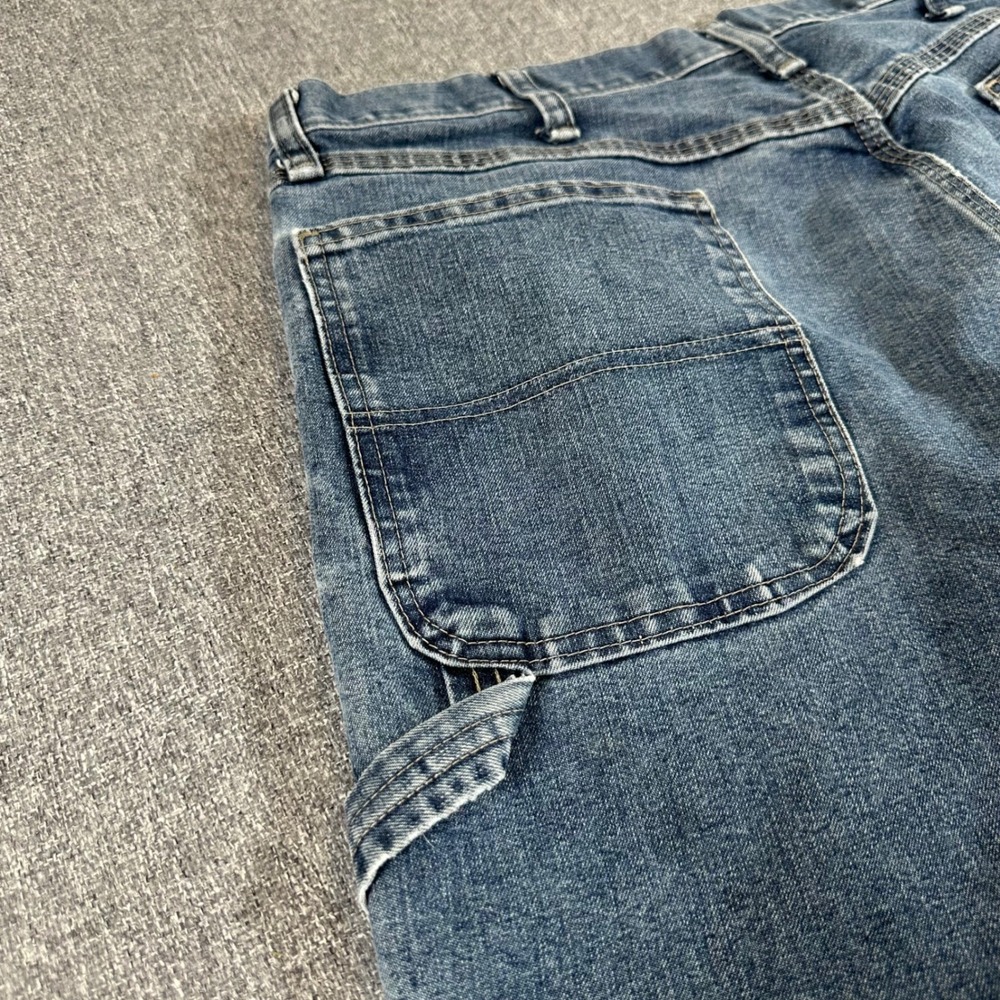 Wrangler Carpenter Jeans Mens 36x30 94LSWDV Blue Utility Hammer Loop Denim - Picture 6 of 10